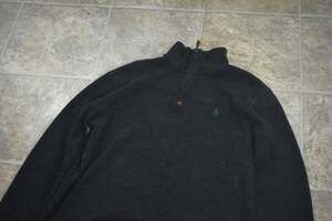 Polo Ralph Lauren Gray Pony Retro 1/4 Zip Pullover Sweatshirt M